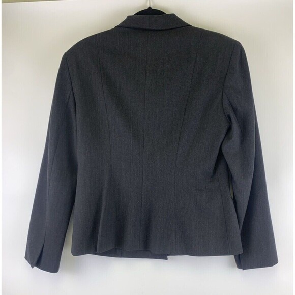 BOGO Carla Carini Wool Blazer Gray Beaded Buttons Collared Made Italy Womens 38 - Picture 6 of 14